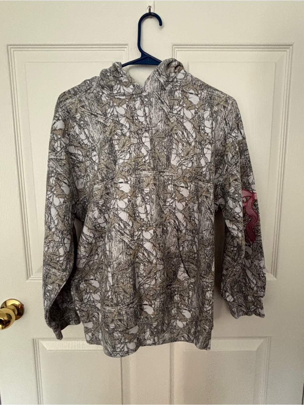 Simply Southern Camo Hooded Pullover - White, Tan, Brown